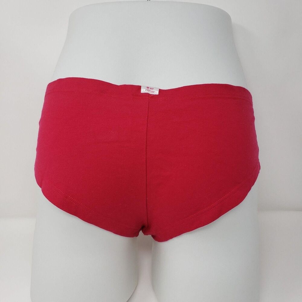 PINK Victoria's Secret Panties Womens Large Red Cheekster Hipster Underwear 2010